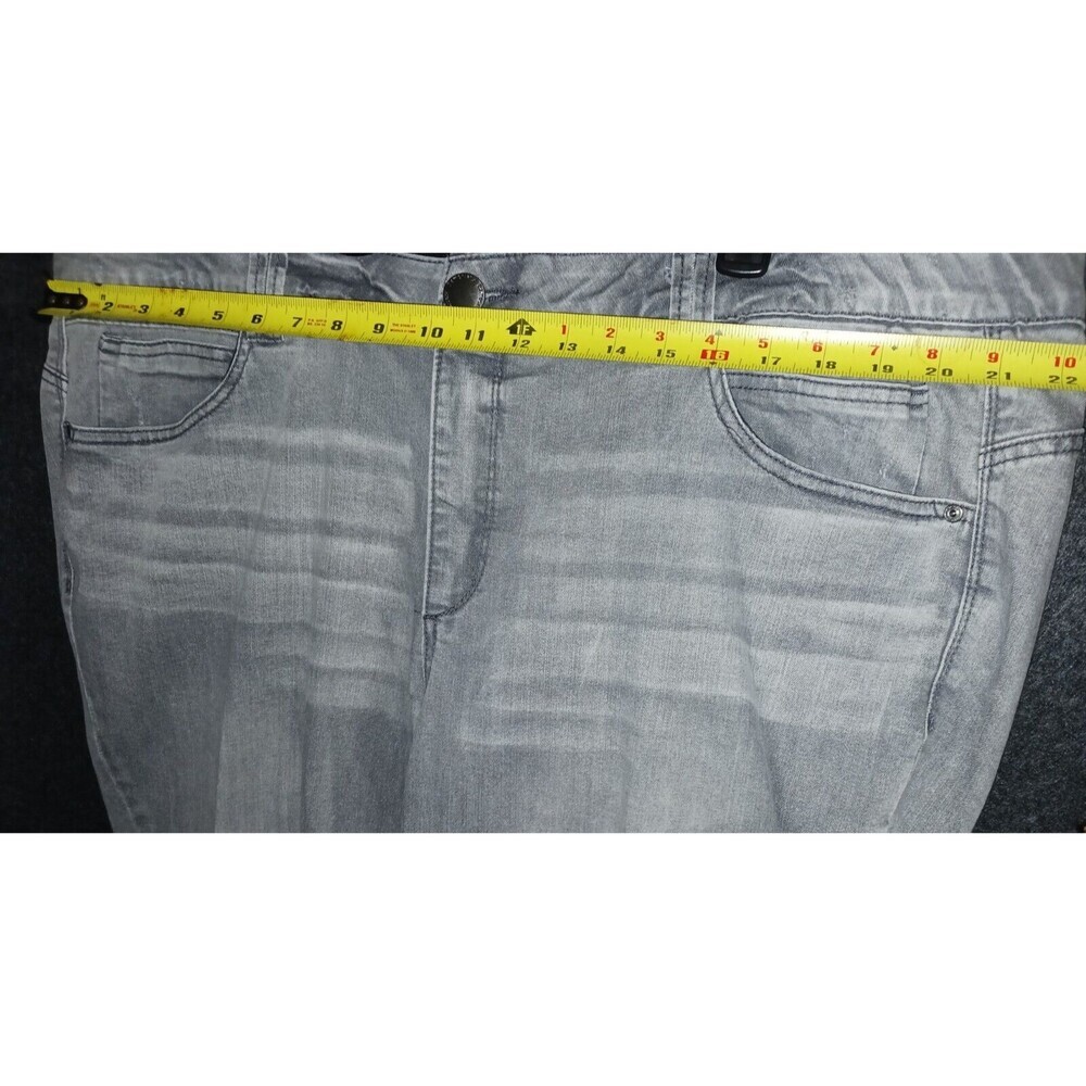 Democracy Ab Technology Jeans Womens 24W Grey Distressed Slimming High Rise - Picture 9 of 11